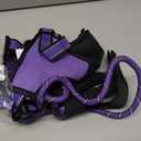 IVY&LANE No Pull Dog Harness for Medium Dogs, Dog Vest Harness with Leash, Safety Belt and Storage Strap, Fully Adjustable Harness, 360 Reflective Strip, Soft Handle (Purple, M)
