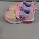 Disney Girls Minnie Mouse Light Up Laceless Running Shoes (Size 8 Toddler ) (Pink Multi)