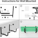 Y&M 2 PCS Window Boxes Planters Adjustable Planter Box Brackets , Heavy Duty Wall Mounted Hooks Hangers for Flower Baskets Holder Durable, Hanging Brackets for Fence Patio Garden Balcony