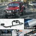 Adjustable Hard Top Storage Rack Hardtop Carrier Suitable for 1976-2026 Jeep Wrangler JK JL YJ TJ JKU JLU Unlimited & Newer Jeep Wrangler CJ-7 Movable Bracket Cart Sliding for 2/4 Door (Black)