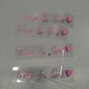 4 pieces Trust in God Car Rearview Mirror Sticker Car Rearview Mirror Decal Inspirational Vinyl Sticker Ideal Christian Gift for Women Upgrade Your Style with Cute Trendy Automotiv Decal(Pink)