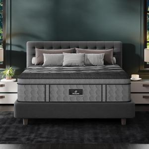 King Size Mattress, Upgraded 12 Inch King Mattress in a Box, Medium Firm Hybrid Mattresses with Gel Memory Foam and Individual Pocket Springs, Pressure Relief, Extra Edge Support & Motion Isolation