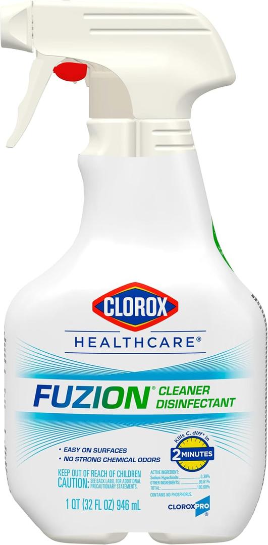 Clorox Healthcare Fuzion Cleaner Disinfectant Spray, 32 Fl Oz (Package May Vary)