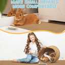 Rabbit Scratch Pad 40x12in, Thickened Sisal Mat with Seagrass Stick - Chew & Claw Care Toy for Pet Cages, Cuttable, Glue-Free