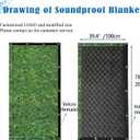 Outdoor Sound Barrier 39.37" X 78.74", Soundproof Blanket, Sound Blanket, Noise Barriers at Construction Sites, Air Conditioner, Stadiums and Factories, etc. (1 Pack)