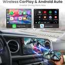 9" Double Din Car Stereo with Wireless Apple CarPlay & Android Auto,QLED IPS Touchscreen Double Din Radio,1080P Backup Camera, Mirror Link, Voice Control, Bluetooth 5.3, GPS, AM/FM, Type-C, EQ, SWC