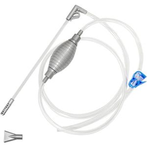 disclean Aquarium Siphon and Water Changer Kit 5.25ft Hose Manual Gravel Vacuum with Air Bulb Flow Valve Duck Bill Head All in One for Freshwater and Saltwater Tanks