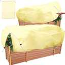 Pfeibk Winter Plant Covers Freeze Protection, 2 Pcs Raised Garden Bed Cover Rectangular Frost Blankets for Plants, Frost Cloth Covers for Outdoor Plants with Zip Drawstring (39.3x17.7x15.7IN)