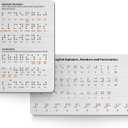 2PK Braille Alphabet Board - Raised Dots for Braille Beginners, Sturdy Aluminum Braille Learning Tool with Letters, Numbers & Contractions (Patent Pending)