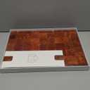 Set of 4 Heat Resistant Cork Placemats for Dining Table with Free Set of 4 Matching Drink Coasters Marble Design 16 x 12 Inches Cork Backed Hard Placemats (Honey Oak)