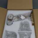 Gold Vintage Bathroom Light Fixtures, 3-Lights Bathroom Vanity Light, Antique Brushed Gold Lighting Fixtures Over Mirror with Crystal Glass Shade, Wall Sconce Lighting