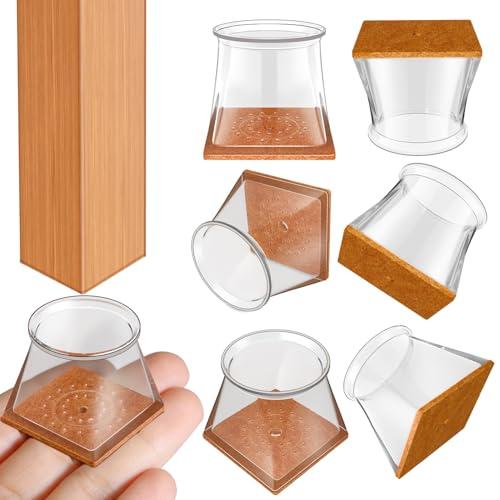 Chair Leg Floor Protectors Square, Silicone Chair Leg Protectors for Hardwood Floors, Chair Leg Caps Covers Protect Wooden Floors from Scratching 20 Pcs X-Large (Fit:1-5/8" ~ 2")