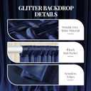 10x10 ft Navy Blue Glitter Backdrop Curtain for Parties, Wrinkle Free Glitter Photo Backdrop Drapes 2 Panels 5x10FT Shimmer Back Drop Cloth for Wedding Birthday Christmas Photography Background Decor