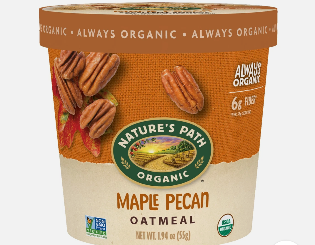 BestBy02/25 Nature's Path Organic Maple Pecan Oatmeal 2oz Pack of 12 Non-GMO (BB: SEP. 5, 2025) BestBy02/25 Nature's Path Organic Maple Pecan Oatmeal 2oz Pack of 12 Non-GMO (BB: SEP. 5, 2025)