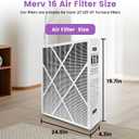 2 Pack6675 20x25x5 MERV 16 Air Filter Compatible with Lennox HCC20-28 and Lennox 6675 Healthy Climate Carbon Clean MERV 16 Furnace Filter for HVAC System, Part Number HCF20-16&HCF20-10