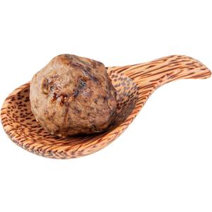 Restaurantware-Coco Casa 3.8 Inch Handmade Serving Spoons, 4 Greaseproof Coconut Spoons - Lacquered, Sustainable, Brown Coconut Serving Flatware, For Hot And Cold Foods (0.5)