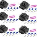 uxcell 6 Set 4 Pin No.1J0973724 Ignition Coil Coilpack Connector Adapter Plug Clip Kit Replacement for VW for Audi for Seat for Skoda