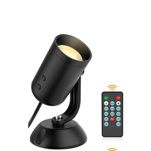 Olafus 1 Pack Dimmable Spotlights Indoor, LED Uplighting with Timer and Remote, 5W LED Up Lights, Floor Spotlight for Pictures Artwork Plant, Plug in Spotlight with 6.56 FT Cord