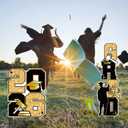 Jetec 4 Pcs Law School Graduation Yard Signs Large Size Glittering 2026 Black Gold Graduation Decorations Grad Future Lawyer Yard Signs with Stakes for College High School Outdoor Grad Party Decor