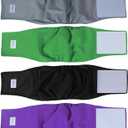 Teamoy Male Dog Belly Bands Washable 4-Pack, Reusable Dog Diapers Wraps for Incontinence & Marking (M,13"-16" Waist)
