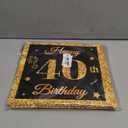 40th Birthday Decorations Boxes for Men- 3PCS Black Gold Happy 40th Birthday Balloons Boxes, 40 Year Old Party Supplies for Men Women