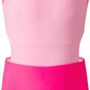 blibean Teen Girls Swimsuits One Piece Bathing Suit with Chest Pads Size 6-15 Years (Pink, XL)
