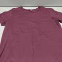 Smile Fish Women Crewneck Loose Fit Tunic Tops Short Sleeve Dressy Casual Summer Long Tee Shirts (Purple, L)