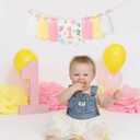 Yellow wildflower 1st high chair tassel banner,Our Little Wild flower Is Turning One Birthday Decor,Girls Wild One 1st Birthday Decoration, Floral Theme Highchair Banner (Yellow)