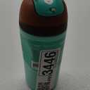 Owala Kids Flip Insulated Stainless-Steel Water Bottle with Straw and Locking Lid, 14-Ounce, Brown/Teal (Mint Chocolate Chip)