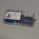 Wensilon(105 PCS) 3/16" Concrete Screw Anchor Kit Blue/Black/White Flat Head for Anchoring to Masonry, Block or Brick Stucco