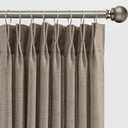96 Inch Long Pinch Pleat Curtains 2 Panels Set Linen Khaki, Back Tab Pleated Drapes with Hooks,Light Filtering Modern Stylish Curtain for Bedroom Living Room,W42xL96 in Length