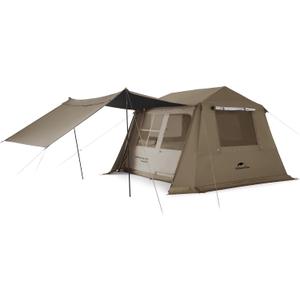 Naturehike Village Instant Tent, Camping Tent with Full Rainfly, Waterproof Large Cabin Tents for Car Camping,4, 4 Person