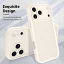 MZELQ for iPhone 17 Pro Max Case 2025 Case, Silicone Wave Ripple Cute Pattern, Camera Protection Soft Slim Shockproof for Girls Women -White