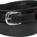 CTM Men's Leather Removable Buckle Ranger Belt