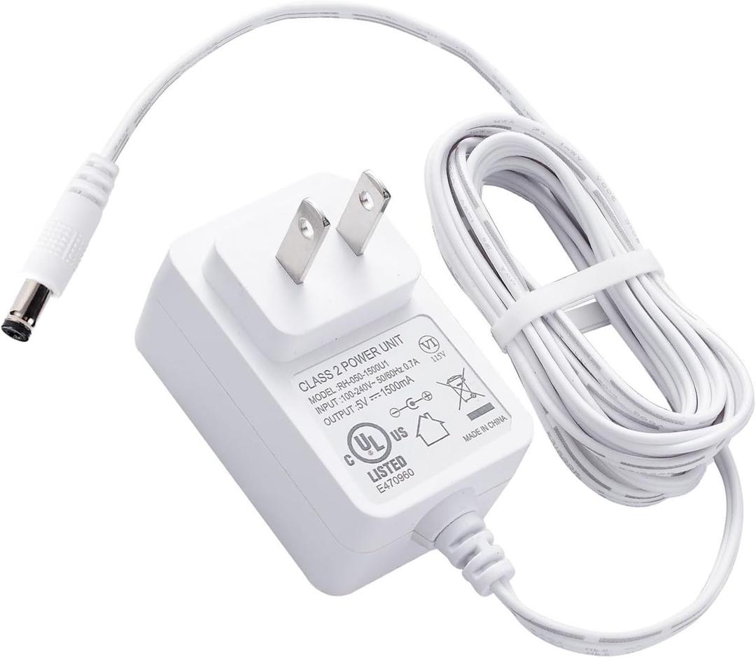 5V Power Cord Compatible with Munchkin, Momcozy, Nova, Baby Bond, Kmaier, Bella Baby, Ezebaby, Napei,  Ix Dregan Swing,6.7Ft Charger Cord