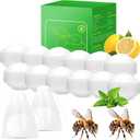 12Pack Wasp and Bee Repellent Outdoor - Natural Peppermint Oil Bee Repellent for Yellow Jackets, Hornets, Carpenter Bees, Mud Wasps, Indoor Outdoor Patio Garden Porch, Pet and Family Safe