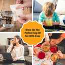 2 x Tiesta Tea Loose Leaf Filters for Brewing, Disposable Infuser for Hot & Iced Drinks, Easy-Fill Steeper, Unbleached Paper, Single-Cup Infuser for Loose Leaves, 100 Empty Bags