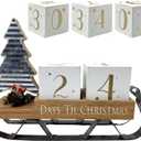 Christmas Tree Decorations for Home Santa Sleigh Countdown Calendar