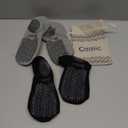 Ozaiic Pilates Socks for Women Non Slip Grip, Yoga Socks with Grippers for Barre, Hospital, Ballet, Dance, Barefoot Workout (One Size, 2p- Black/Gray)