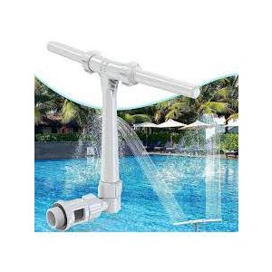 Inground Pool Fountain,Dual Spray Waterfall Fountain for Above and Inground Pools,Adjustable Pressure Waterfall Sprinkler Fountains for Cooling & Spa Relaxation Fun Swimming Pool Accessories