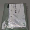 LuxClub 4 PC Queen Sheet Set, Breathable Luxury Bed Sheets, Deep Pockets 18" Wrinkle Free Cooling Sheets Machine Washable Hotel Bedding Silky Soft - Tree Moss Green Queen