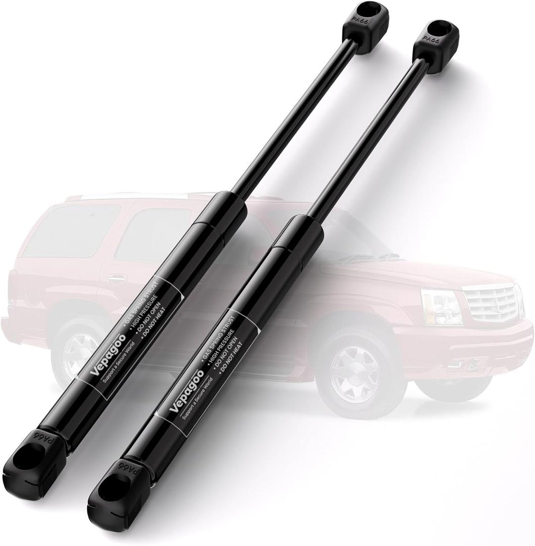 Vepagoo 6157 Rear Window Glass Struts 2007-2014 - Cadillac Escalade, Chevrolet Suburban, Chevrolet Tahoe, Gmc Yukon Gas Shock Lift Supports Spring, Sport Utility 4-Door Back Glass, SG330073, SG330072