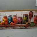 Colorful Mason Jar Wall Art Spices Food Picture Kitchen Wall Decor Abstract Pepper Herbs Canvas Print Dining Room Painting Watercolor Vegetables Poster Modern Artwork Restaurant Home Decoration 14x48"
