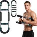 Twister Arm Trainer, Professional Adjustable Chest Shoulder Workout Equipment for Men & Women, Portable Detachable Upper Body Fitness with Anti-Slip Grips and 3 Resistance Levels (Blue)