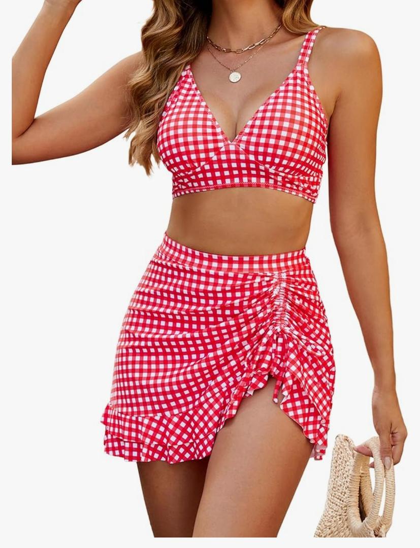 Blooming Jelly Women's High Waisted Bikini Sets Tummy Control Bathing Suit Two Piece Swim Suit 2026 Retro Swimsuit XXL