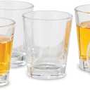Oggi Shot Glasses w/Heavy Base, Set 6 - Real Glass Shot Glass Set, Cool & Classic Design, Ideal Groomsmen Gifts, Tequila Shot Glasses, Bachelor Party Favors for Men - 1.5oz / 44ml (Clear)