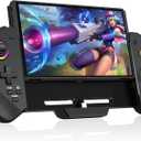 Upgraded Hall Effect Joystick Switch Controller for Nintendo Switch/OLED – No Drift, Wired Pro Controller with LED Lighting, Game Card Storage & Ergonomic Grip (Black)