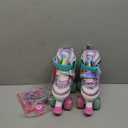 SULIFEEL Rainbow Unicorn 4 Size Adjustable Light up Roller Skates for Girls Boys for Kids (Small - Little Kid)