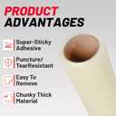 Crash Wrap Film 36-inch x 120-foot Roll 1-Pack Clear Plastic Protector Self-Adhesive Plastic for Auto Collision, Weather, Dust Protection, Broken Windows Windshields