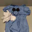 Irtysh Girl Blue Dress White Apron Halloween Cosplay Costume With Bow Hair Band Stockings Set (11-12 Years)